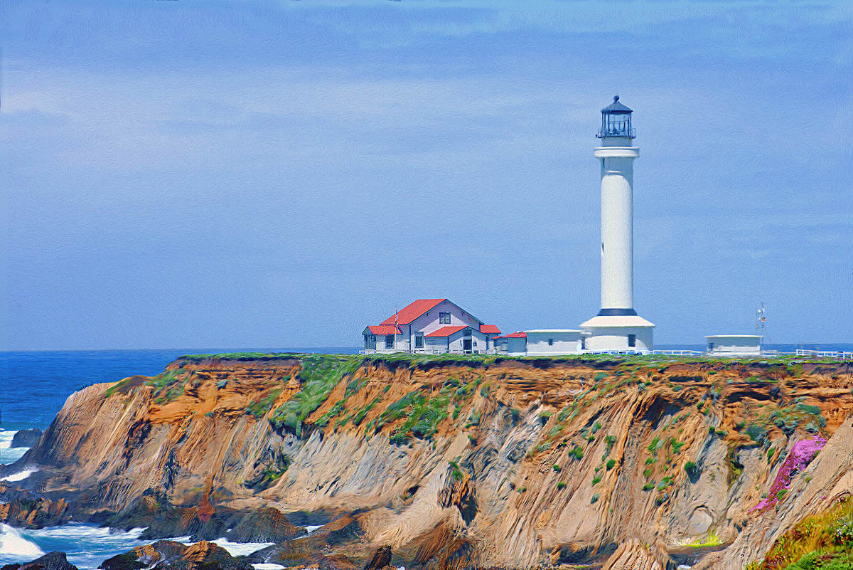 Lighthouse at Arena Point by Lewis Jackson 
