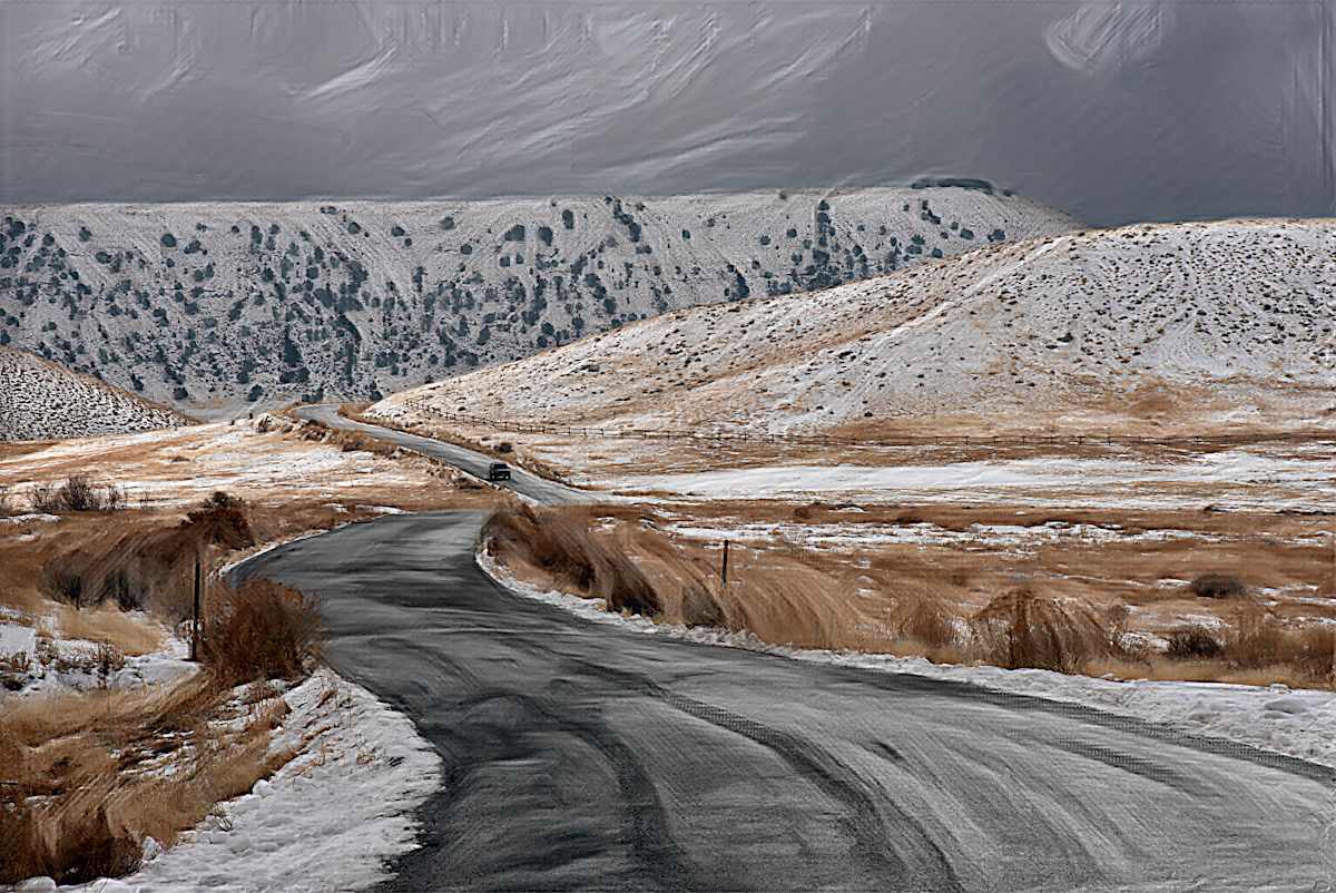 Road to the Gunnison River, in Winter by Lewis Jackson 