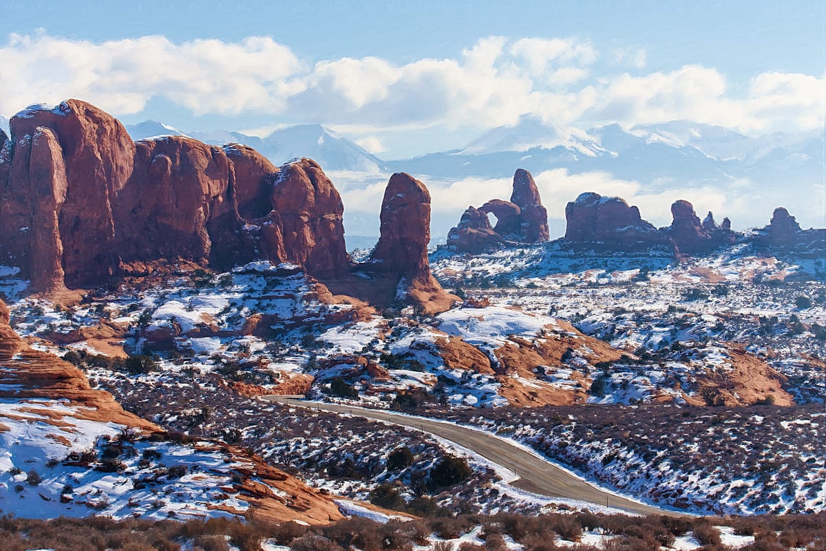 Roadway Through Arches by Lewis Jackson 
