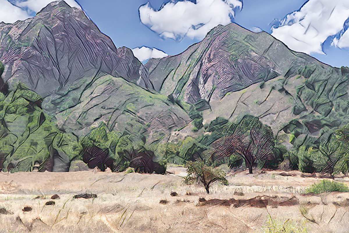 Santa Monica Mountains (abstract) by Lewis Jackson  Image: Photo completed September, 2024; re-mastered 2025.
Several months before the Franklin and Palisades fires