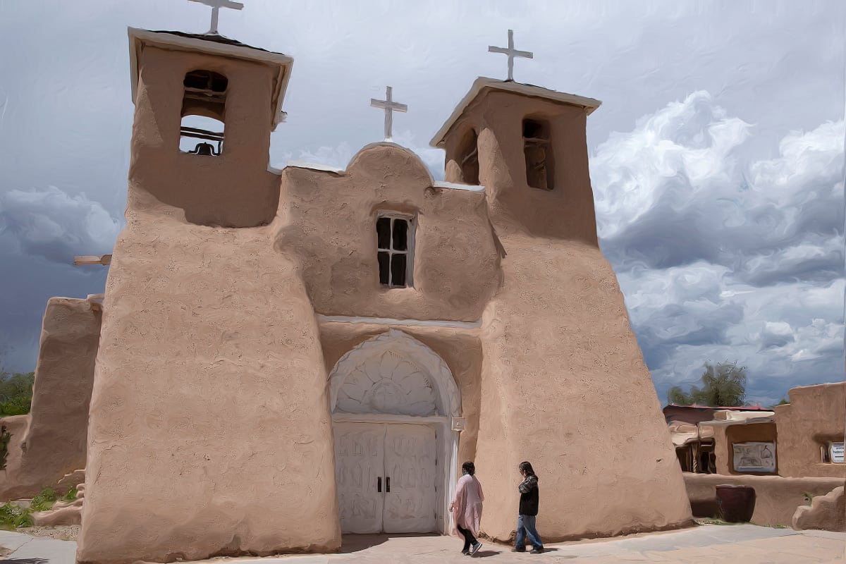 St. Farncis Mission (front view) by Lewis Jackson, Image 1.