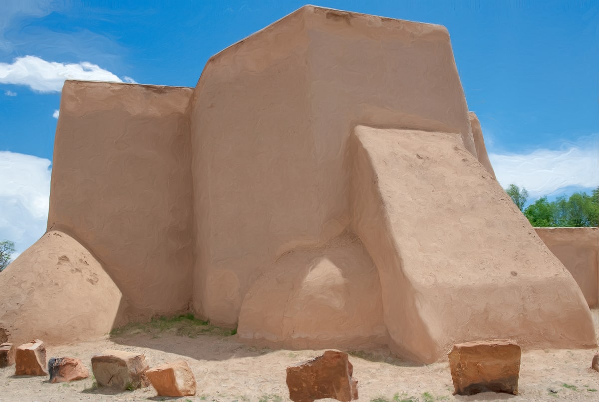 St. Francis Mission (back view) by Lewis Jackson 