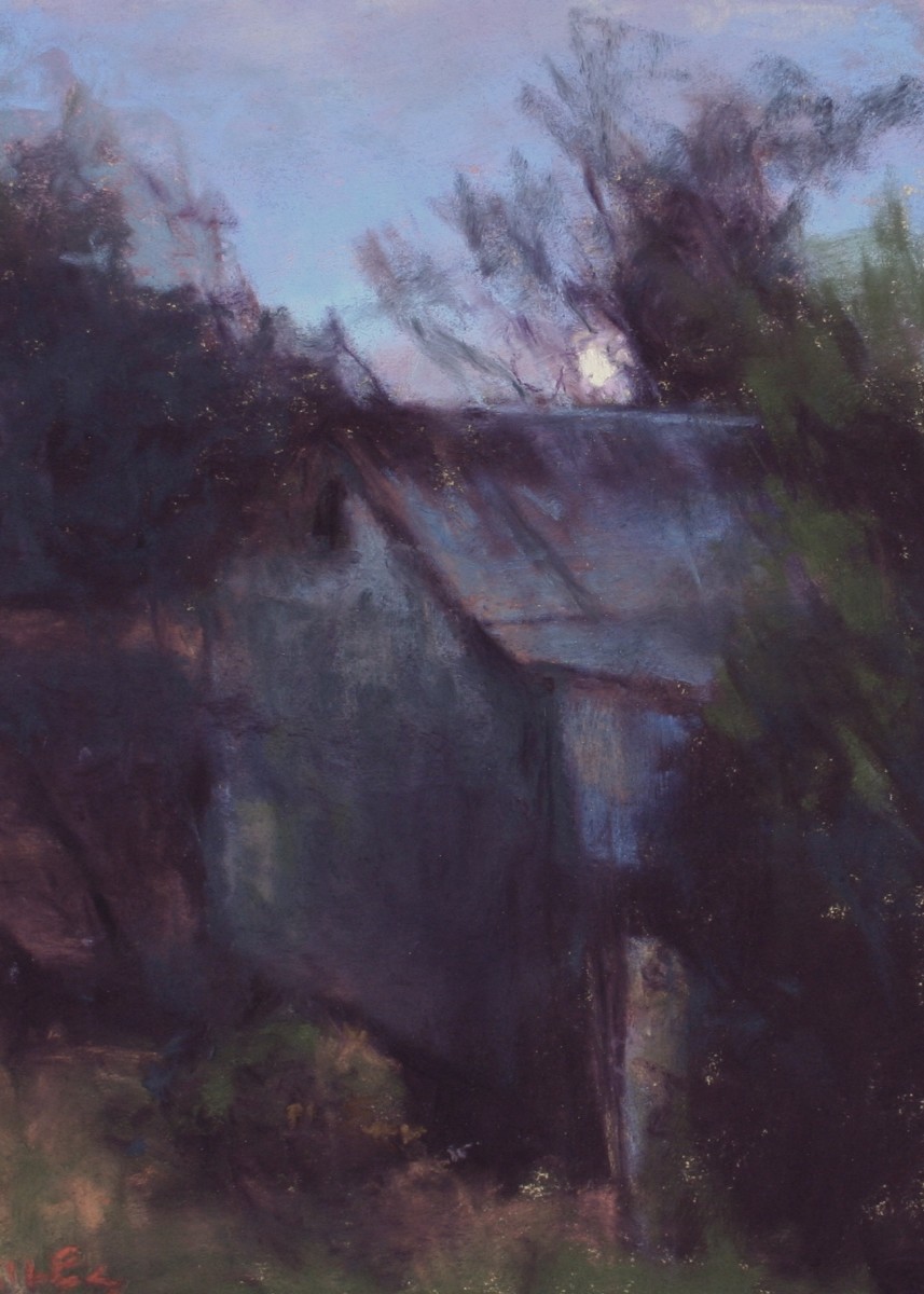 Barn Study In Moonlight by Sabrina Stiles 