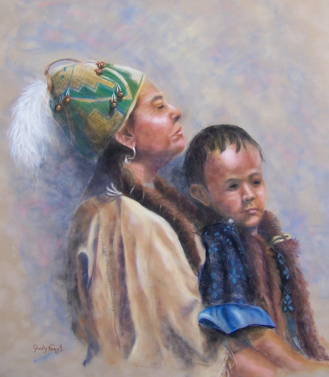 Native Mother & Child by Judy Harrell 