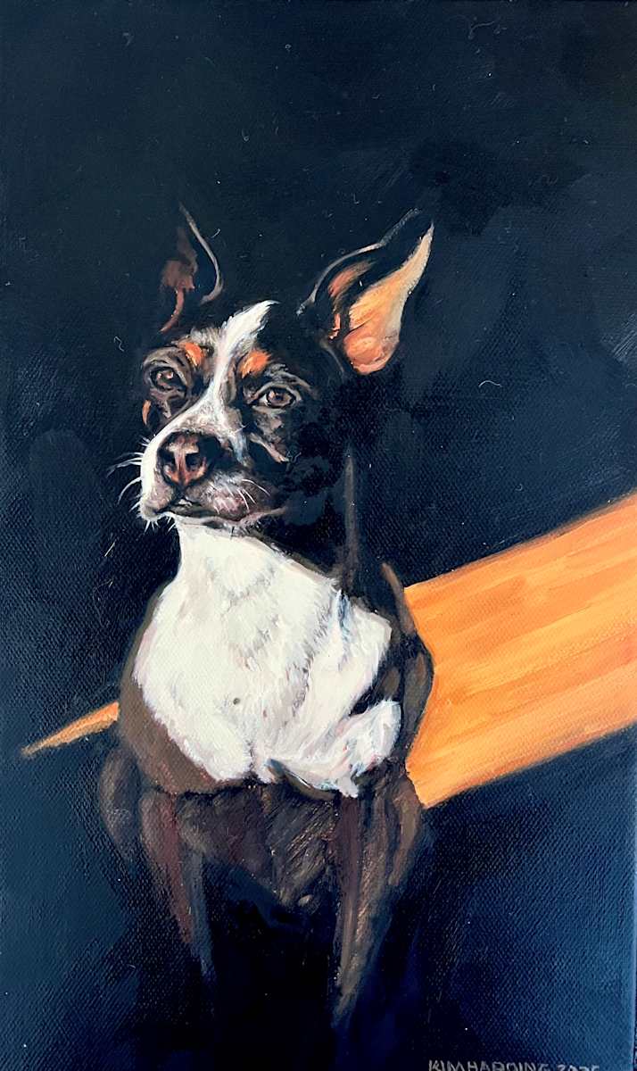 A Moment in Time by Kim Harding  Image: "A Moment in Time" 21 x 35cm Oil on canvas