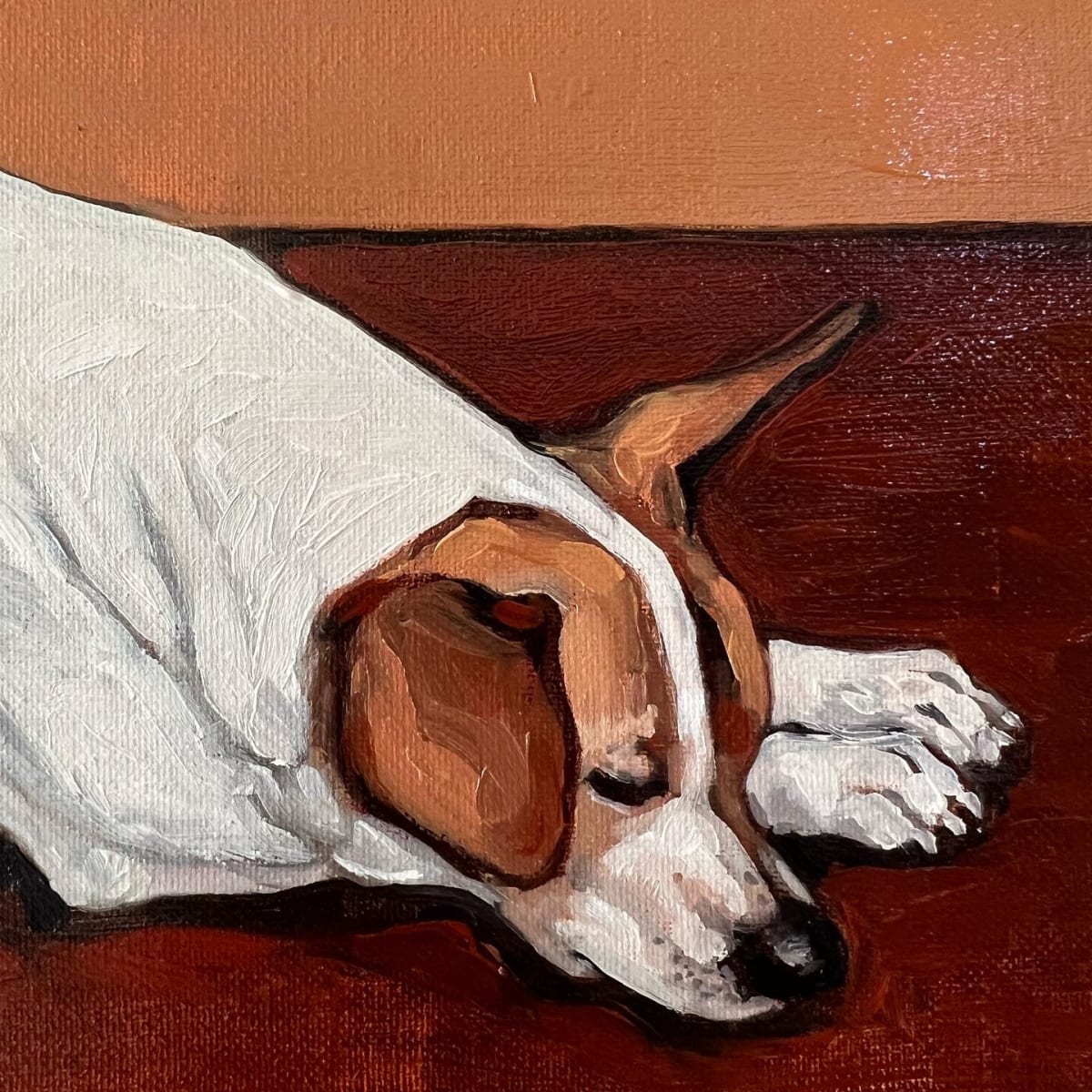 Before Heaven by Kim Harding  Image: "Before Heaven" oil on canvas 30 x 30cm 