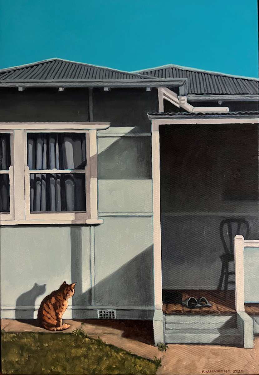 Cornered by Kim Harding  Image: "Cornered" 45 x 31cm Oil on canvas