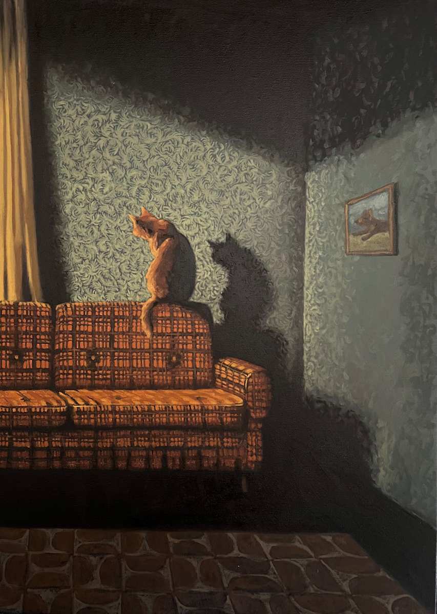 Distraction by Kim Harding  Image: "Distraction" 50 x 70cm Oil on canvas