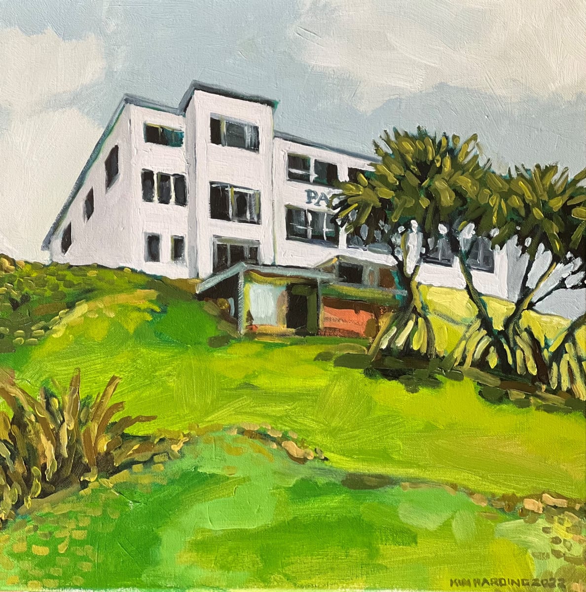 Fountain on the Mountain by Kim Harding  Image: "Fountain on the Mountain" 30 x 30cm oil on canvas