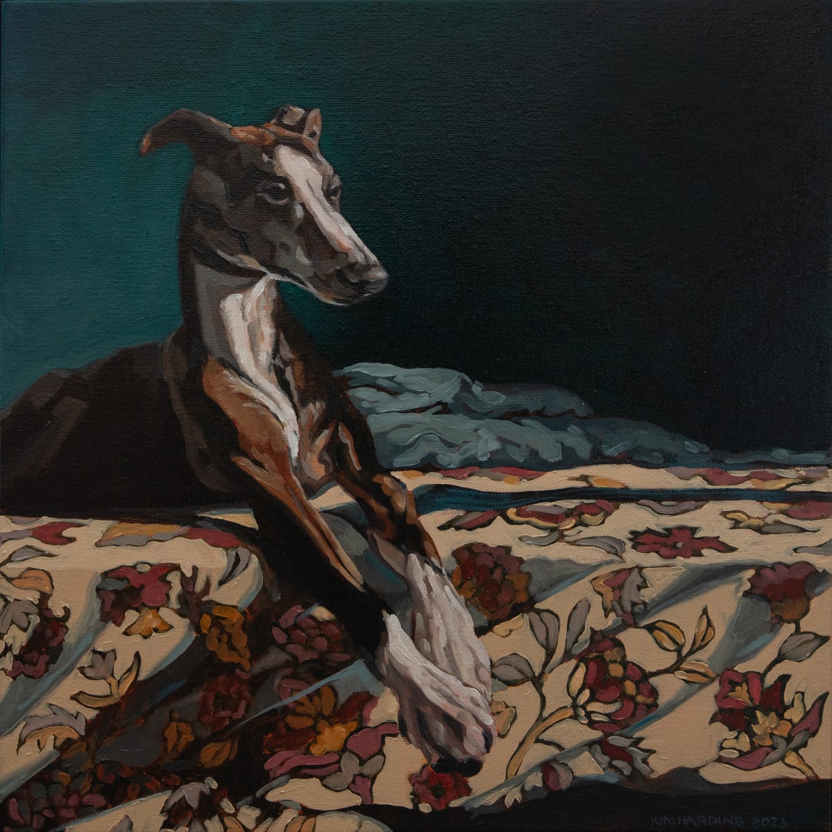 Repose by Kim Harding  Image: "Repose" Oil on Canvas 40 x 40cm