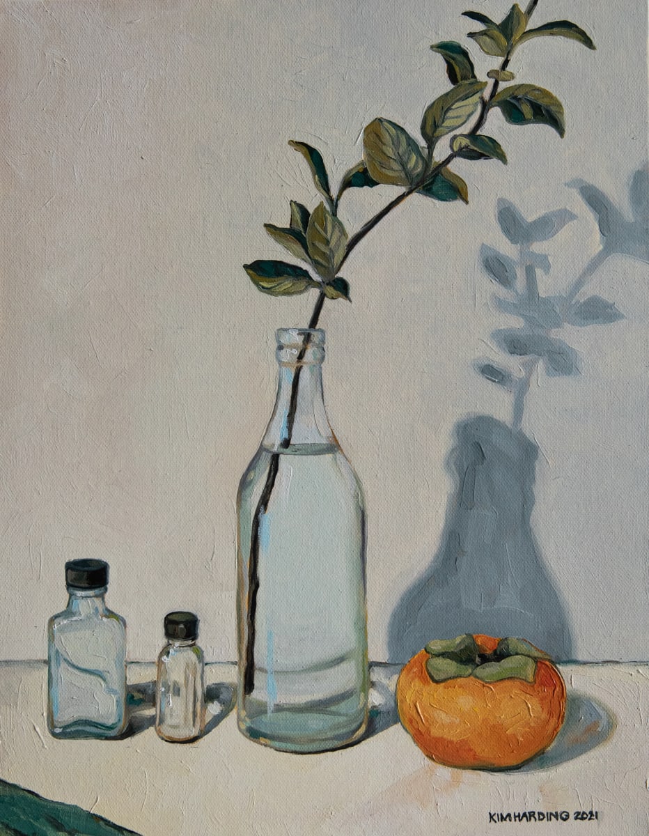 Potato Vine & Persimmon  Image: "Potato Vine & Persimmon" 46x 36cm, Oil on Canvas