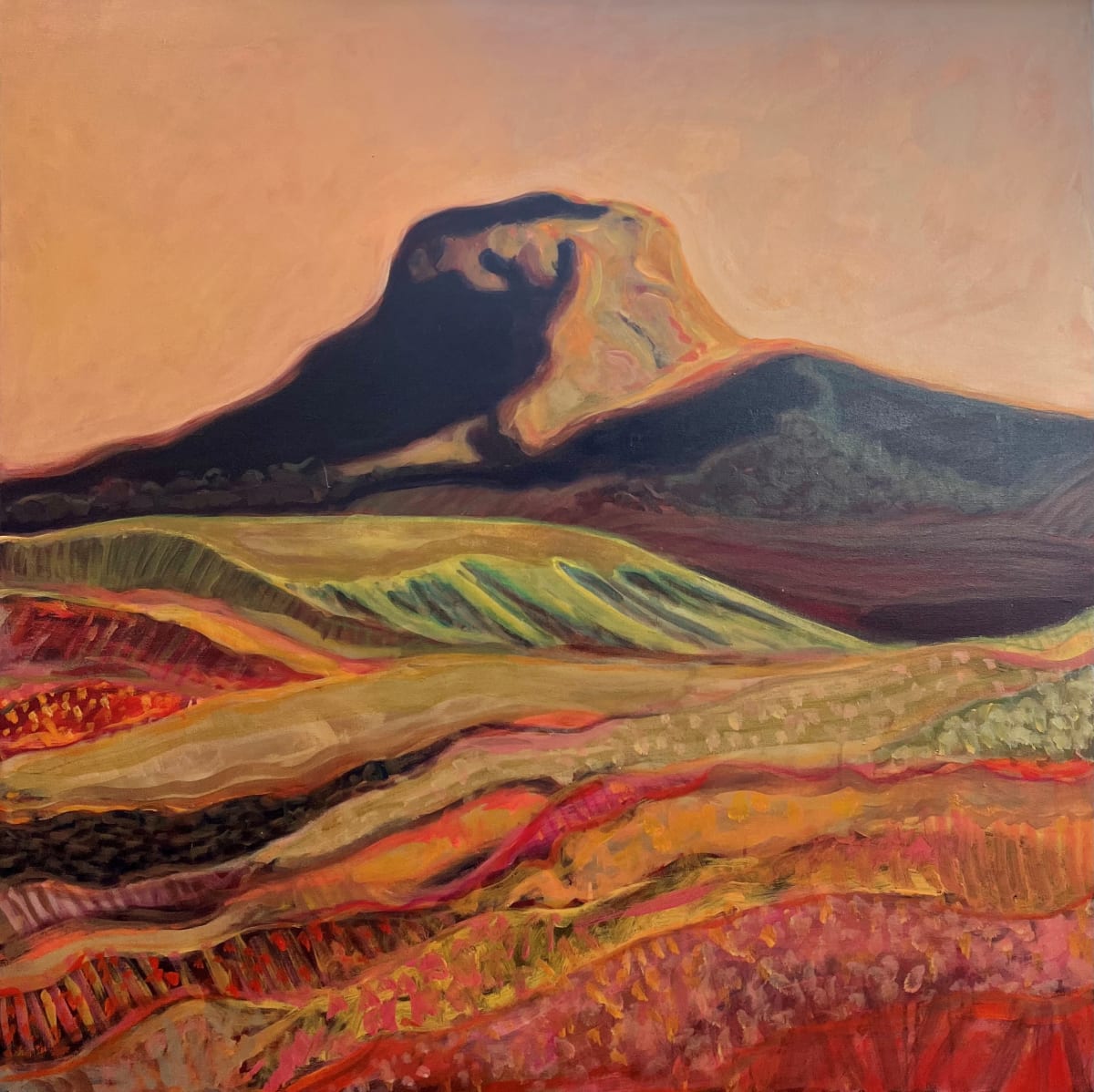 Mount Misery by Kim Harding  Image: "Mount Misery" Oil on Canvas 101 x 101cm
