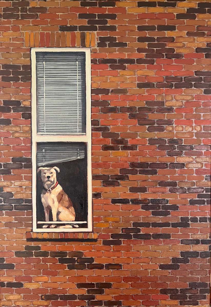 The Window by Kim Harding  Image: "The Window" 31 x 45cm Oil on canvas