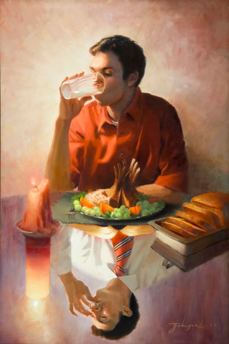 "Feast Upon the Word" (2 Nephi 32:3) by James L Johnson, Image 1.