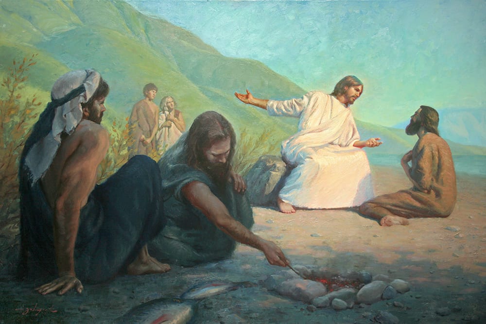 "Feed My Sheep" (John 21:15) by James L Johnson, Image 1.
