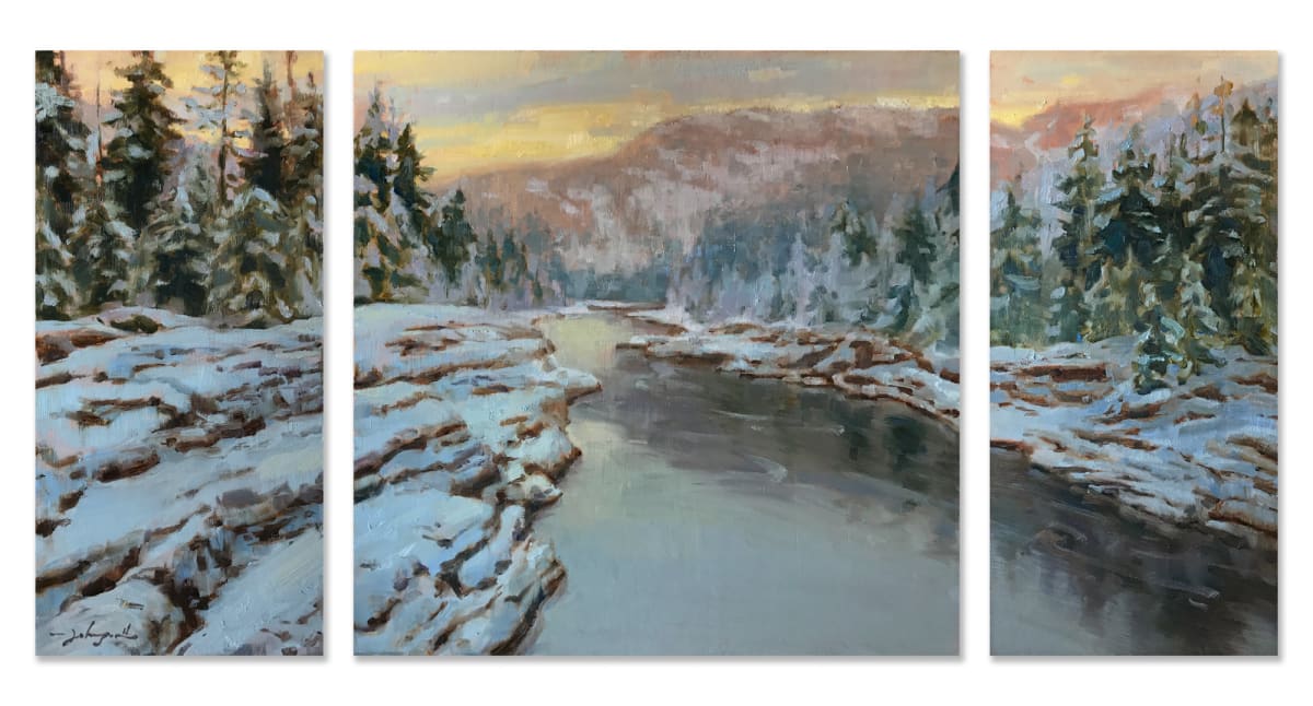Flathead River Winter by James L Johnson, Image 2.