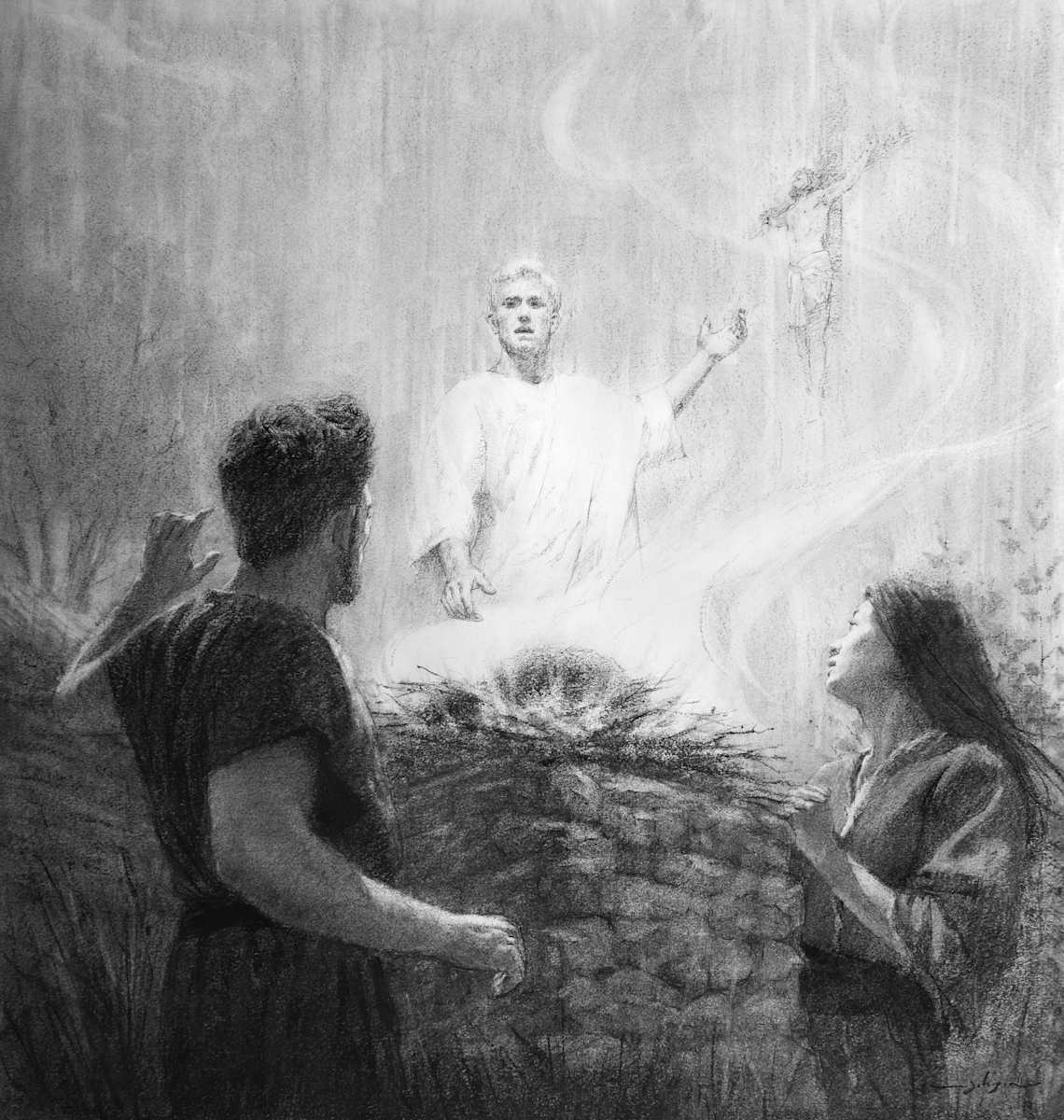 “A Similitude of the Sacrifice of the Only Begotten” (Moses 5:7) by James L Johnson, Image 1.
