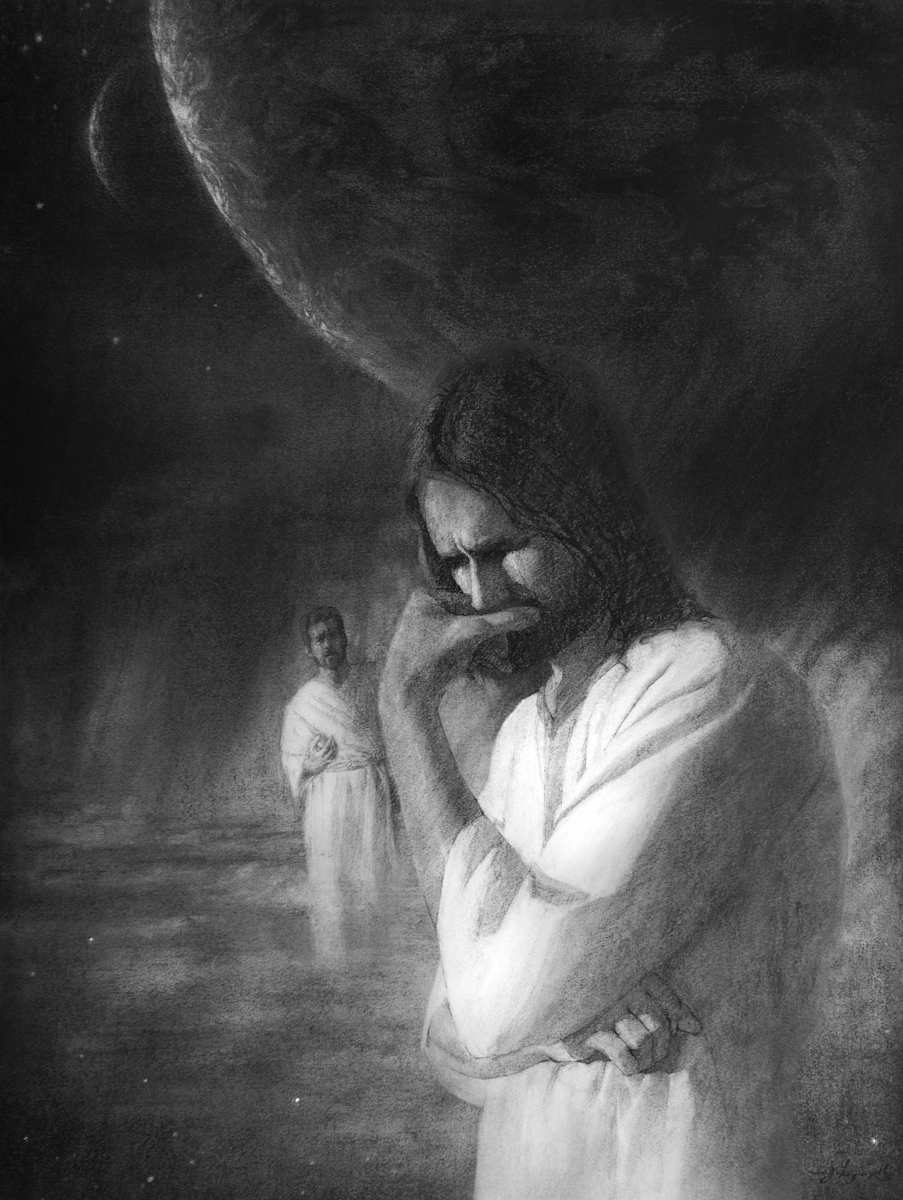 “How Is It That Thou Canst Weep?” (Moses 7:29) by James L Johnson, Image 1.
