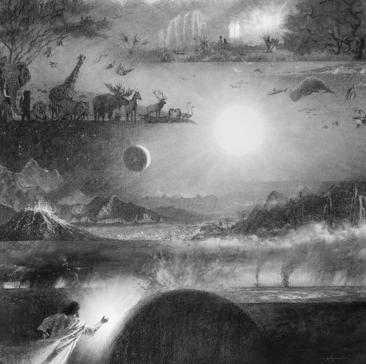"In the Beginning" (Moses 1:1, Genesis 1:1) by James L Johnson, Image 1.