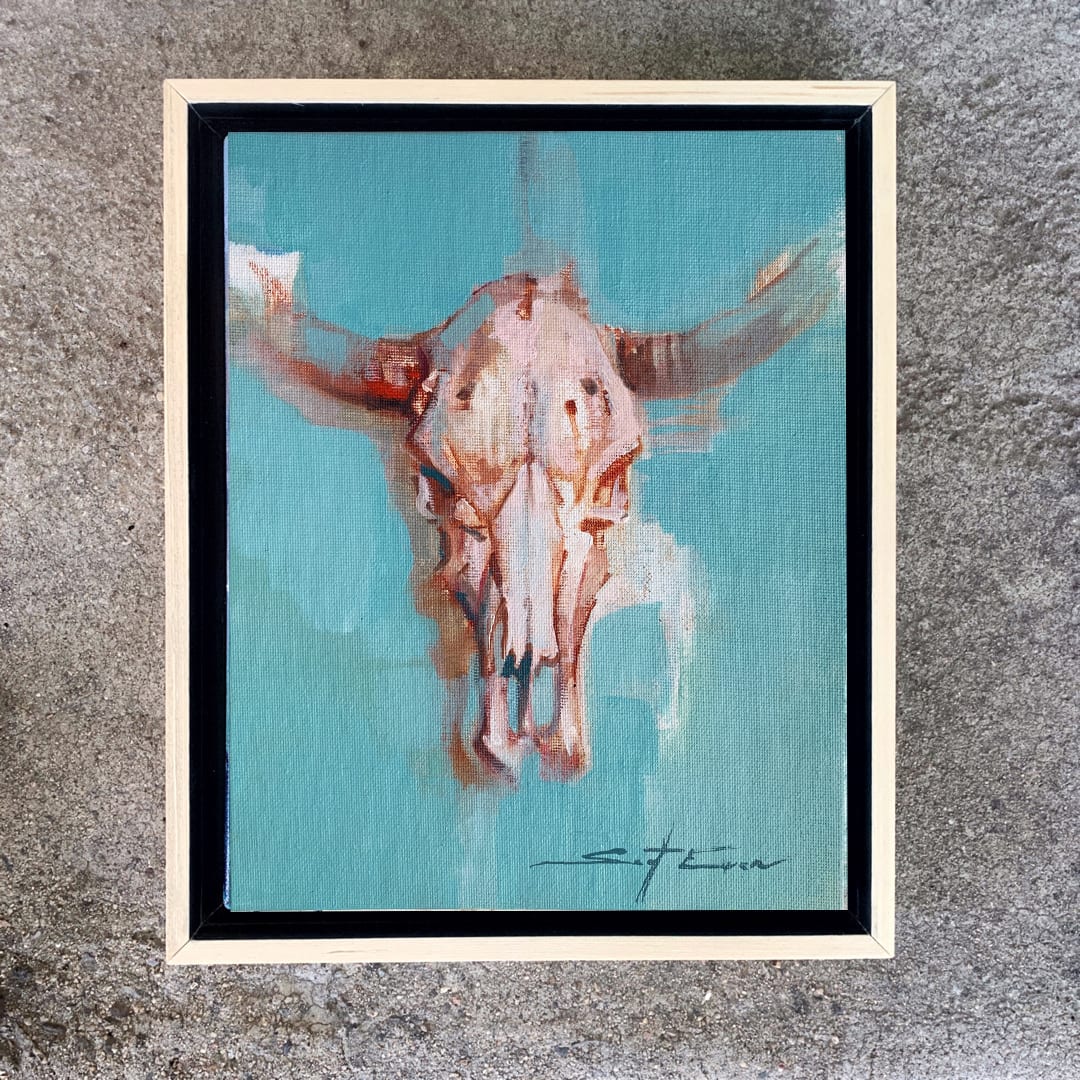Cow Skull Turquoise by scott ewen 