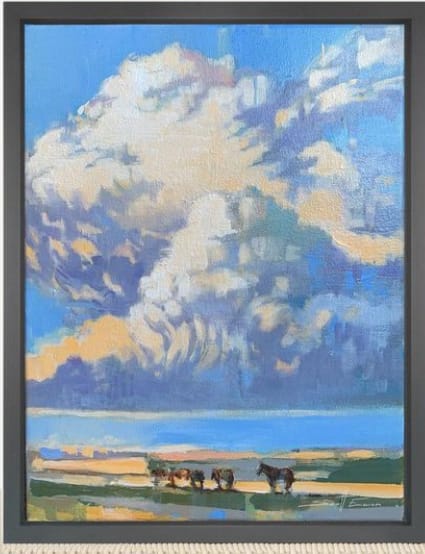 Horses Under Southwest Sky by scott ewen 