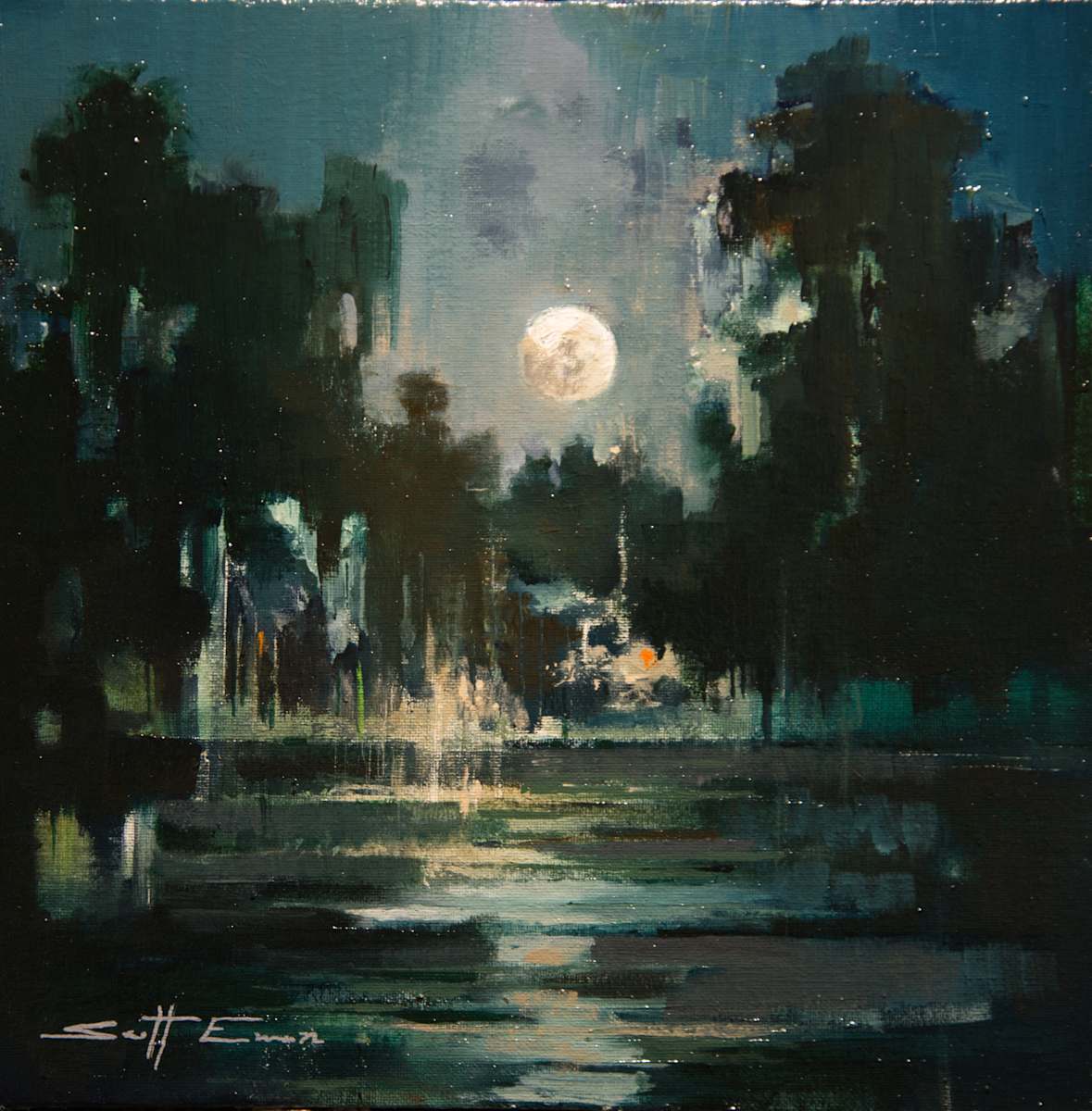 Moon over the Bogue Falaya by scott ewen, Image 9.
