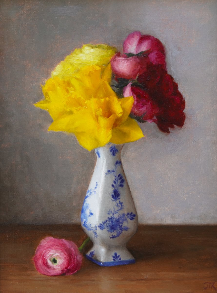 Daffodils and Ranunculus by Julienna Tsang Kavanagh 
