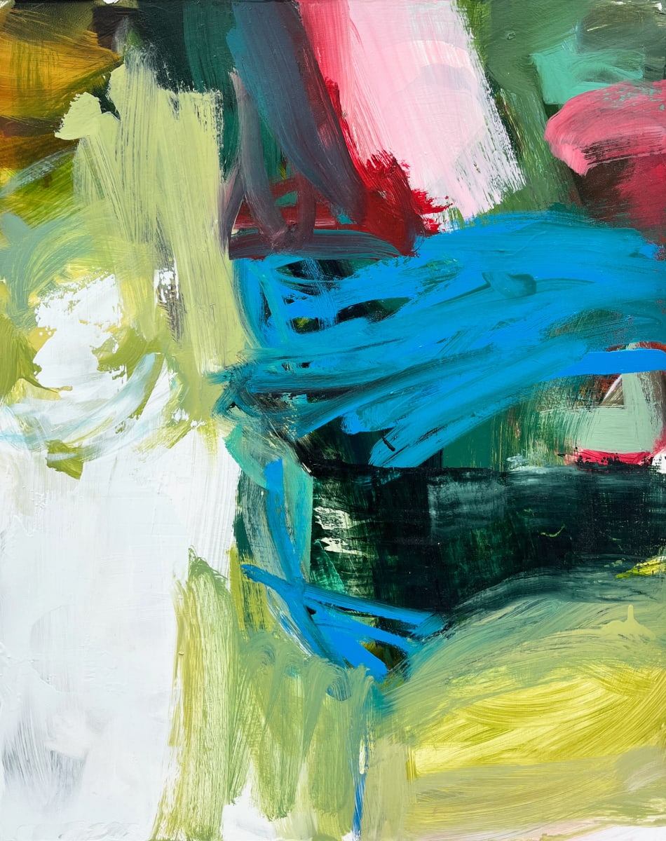 Blue Hustle by Michael Rich  Image: Blue Hustle, 2024, oil on panel, 20 x 16 in