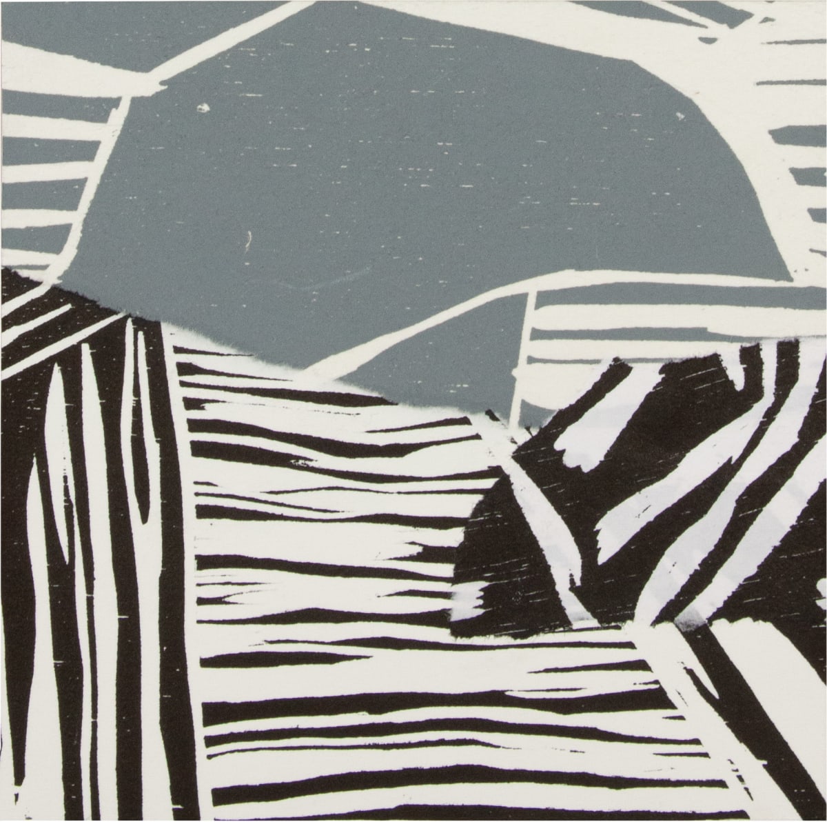 Forest Corner III by Michael Rich  Image: Forest Corner III, 2016, woodcut collage on panel, 6 x 6 in