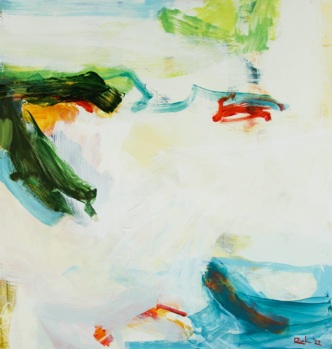 Fragmentary Blue by Michael Rich  Image: Fragmentary Blue, 2022, oil on panel, 23.5 x 22.5 in
