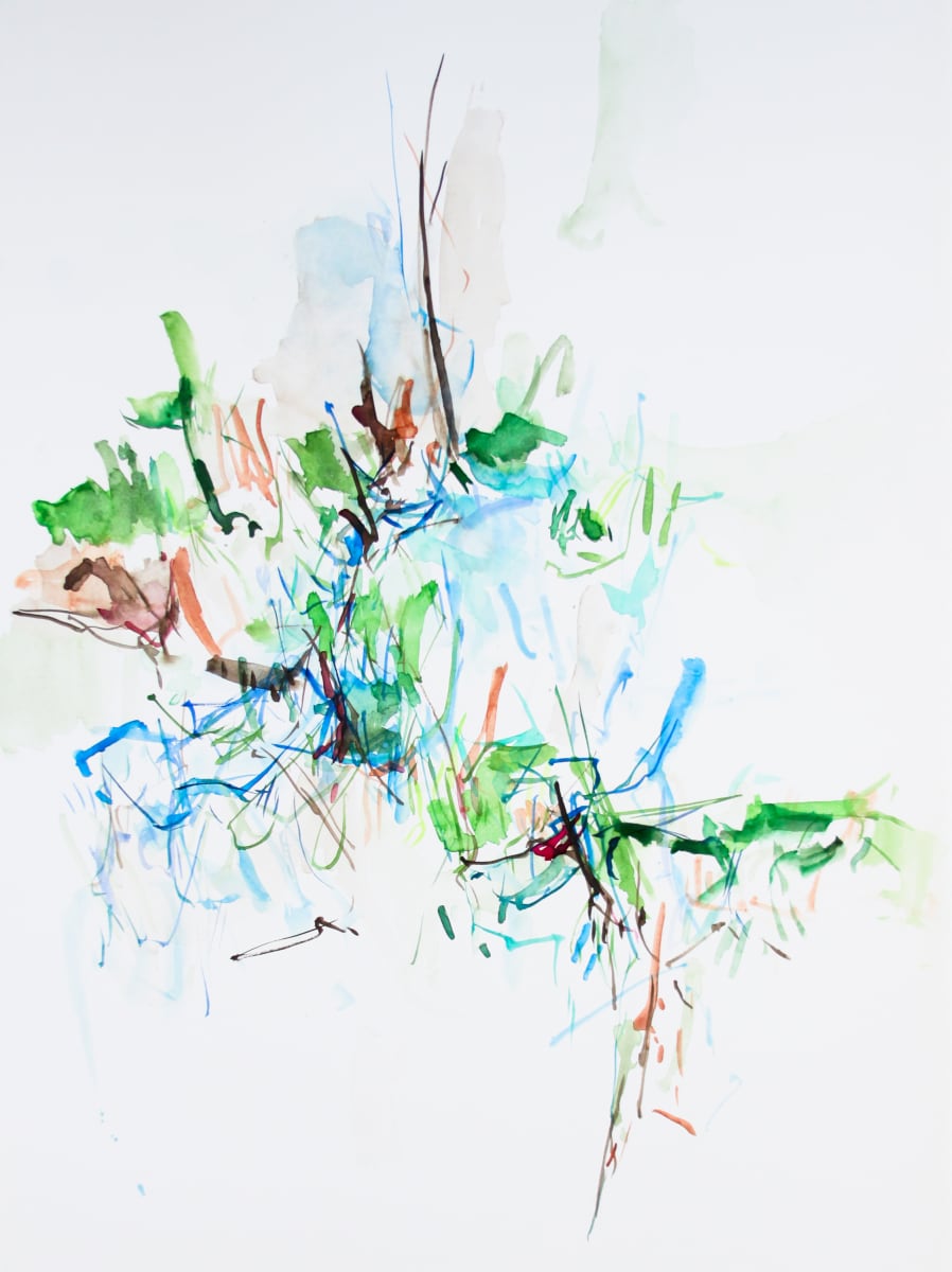 Hillside Olives by Michael Rich  Image: Hillside Olives, 2023, watercolor on paper, 30 x 22 in