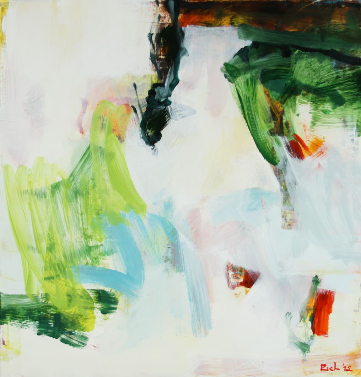 May by Michael Rich  Image: May, 2022, oil on panel, 23.5 x 22.5 in