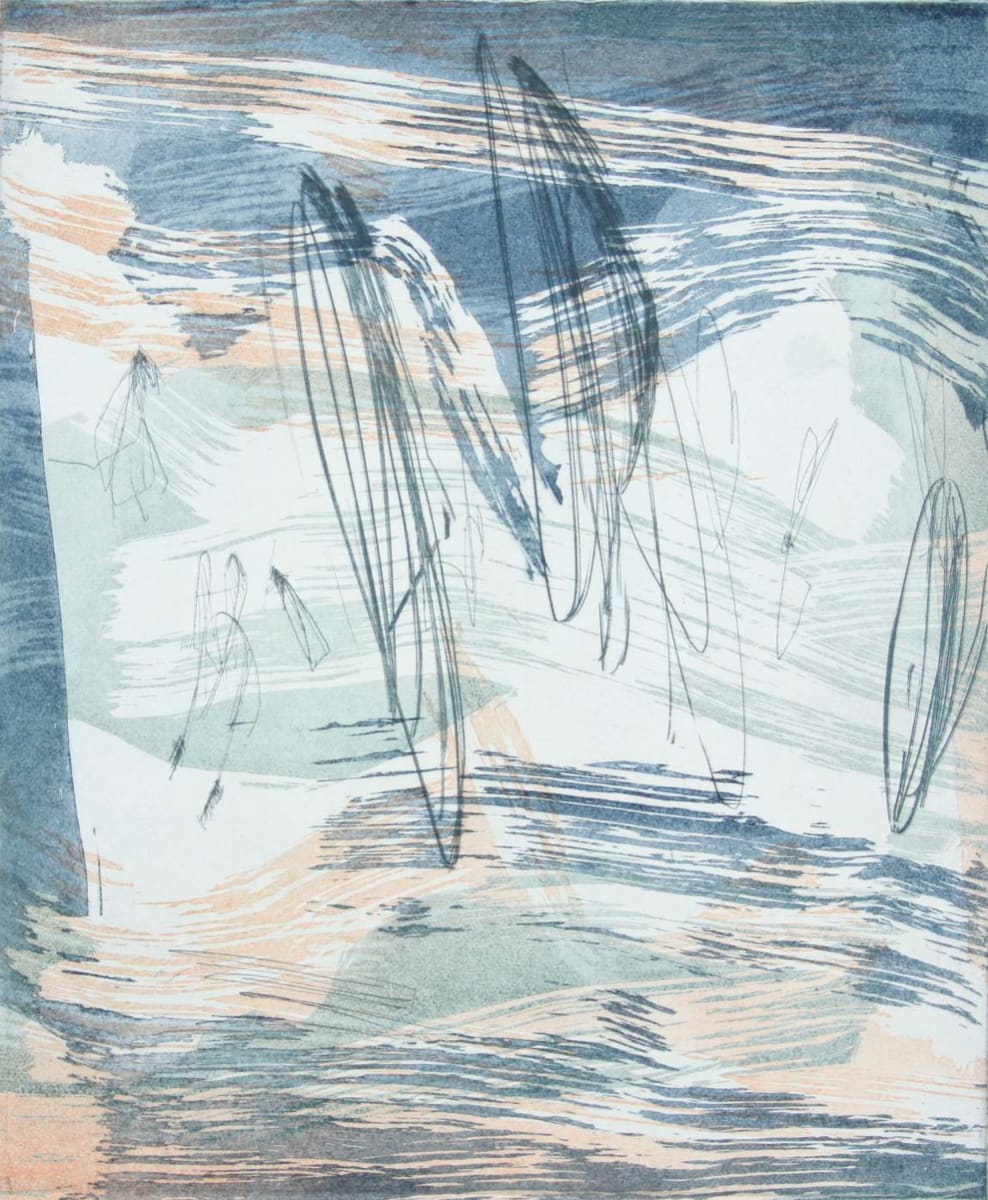 Miro and the Sky I  Image: Miro and the Sky I, 2015, intaglio monoprint, 12 x 10 in