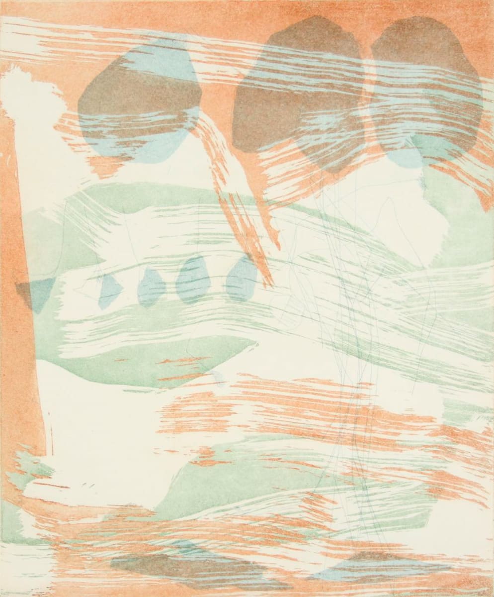 Miro and the Sky X by Michael Rich  Image: Miro and the Sky X, 2015, intaglio monoprint 12 x 10 in