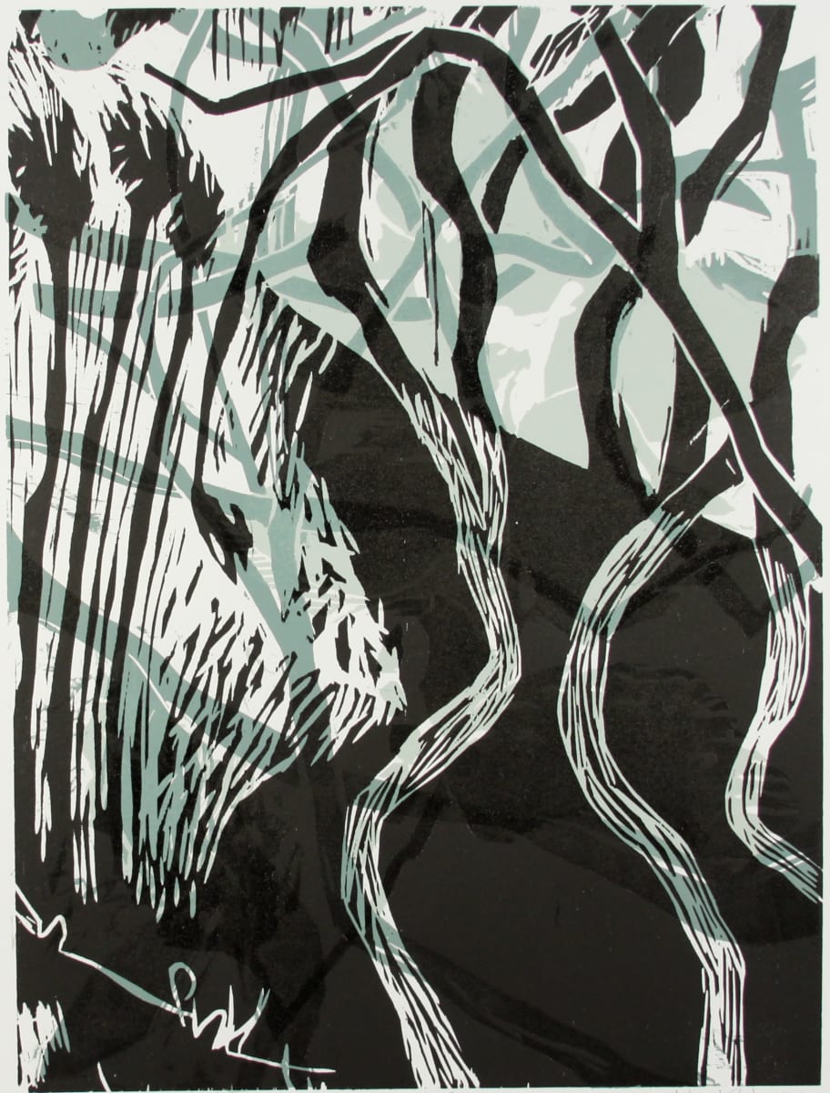 Night Garden II by Michael Rich  Image: Night Garden II, 2020, woodcut, 24 x 18 in