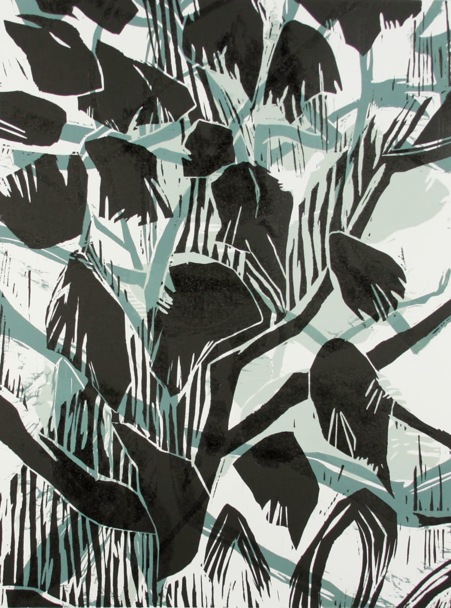 Night Garden IX by Michael Rich  Image: Night Garden IX, 2020, woodcut, 24 x 18 in
