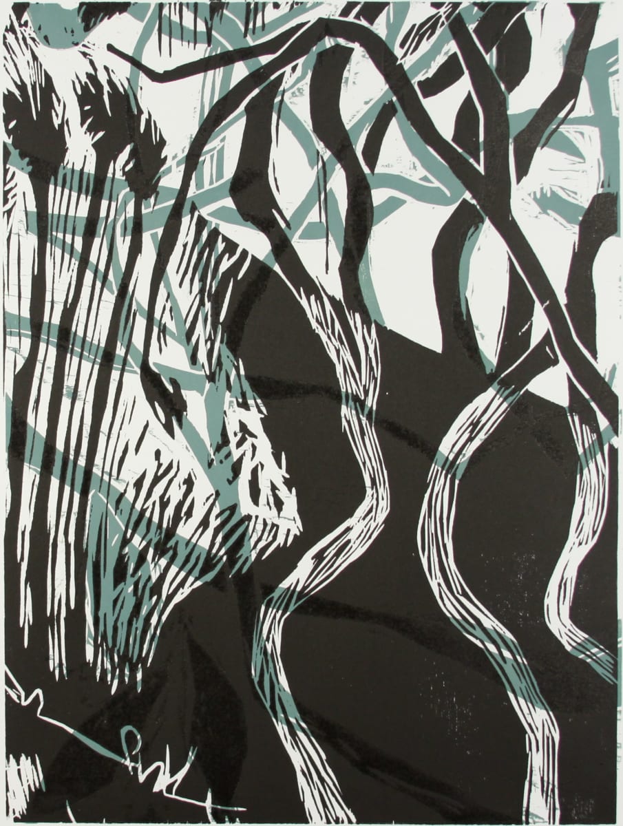 Night Garden I by Michael Rich  Image: Night Garden I, 2020, woodcut, 24 x 18 in