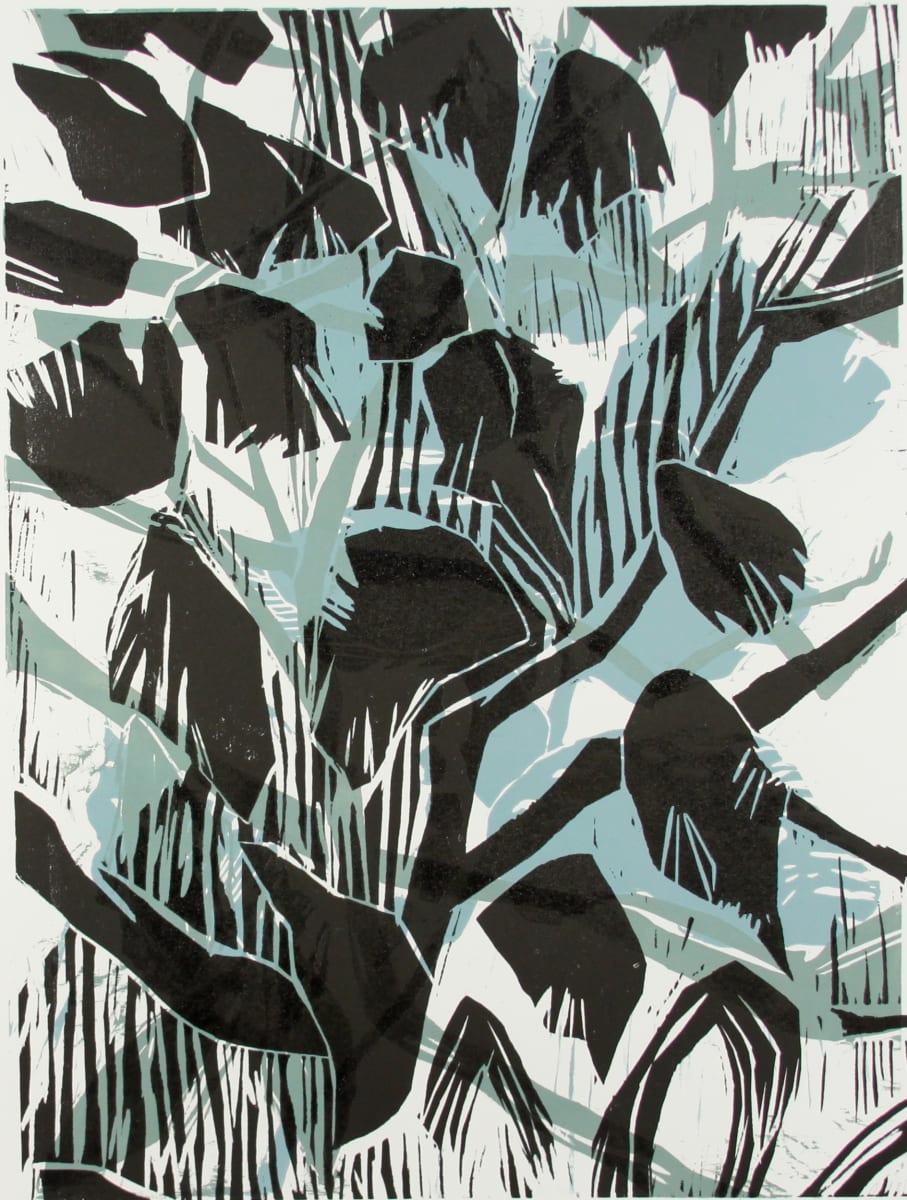 Night Garden VI by Michael Rich  Image: Night Garden VI, 2020, woodcut, 24 x 18 in