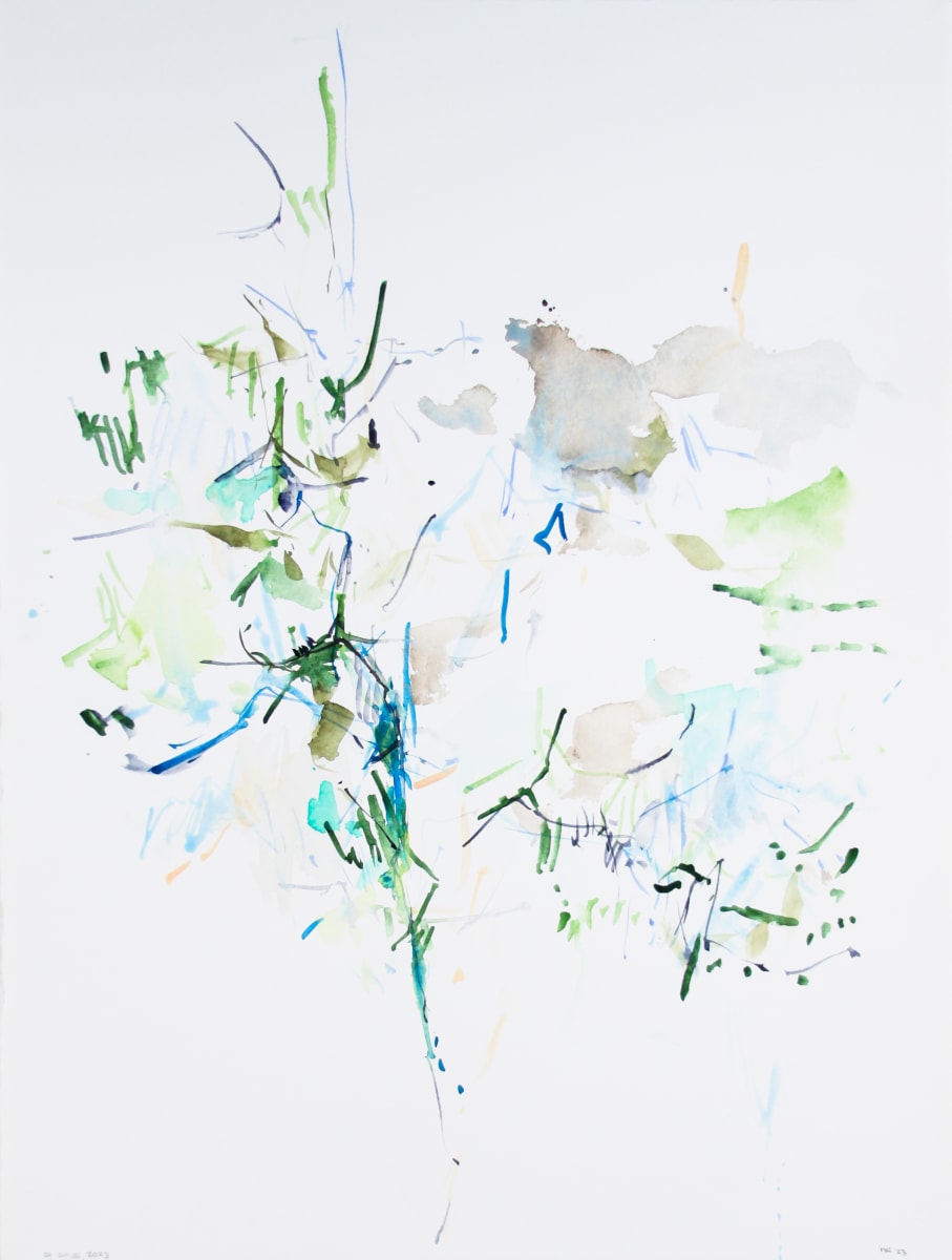 Olive, Rain Approaching by Michael Rich  Image: Olive, Rain Approaching, 2023, watercolor on  paper, 30 x 22 in