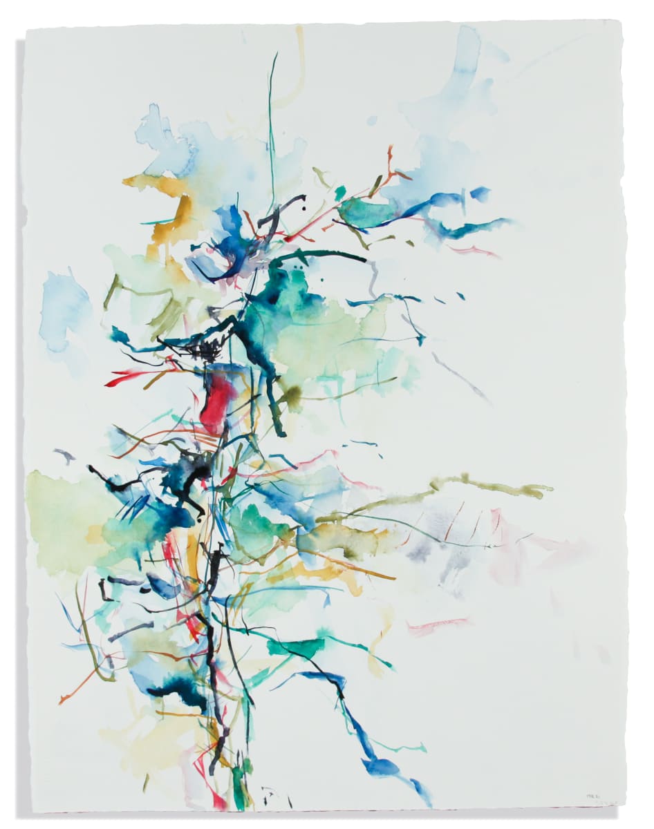 Orquevaux Trees I by Michael Rich  Image: Orquevaux Trees I, 2021, watercolor on paper, 30 x 22 in