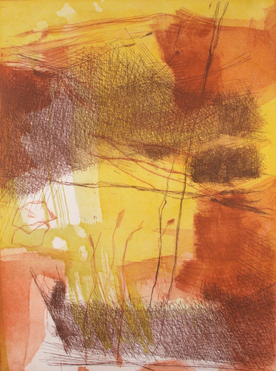 Sketches from Venice XVII by Michael Rich  Image: Sketches from Venice XVII, 2016, intaglio monoprint, 24 x 18 in