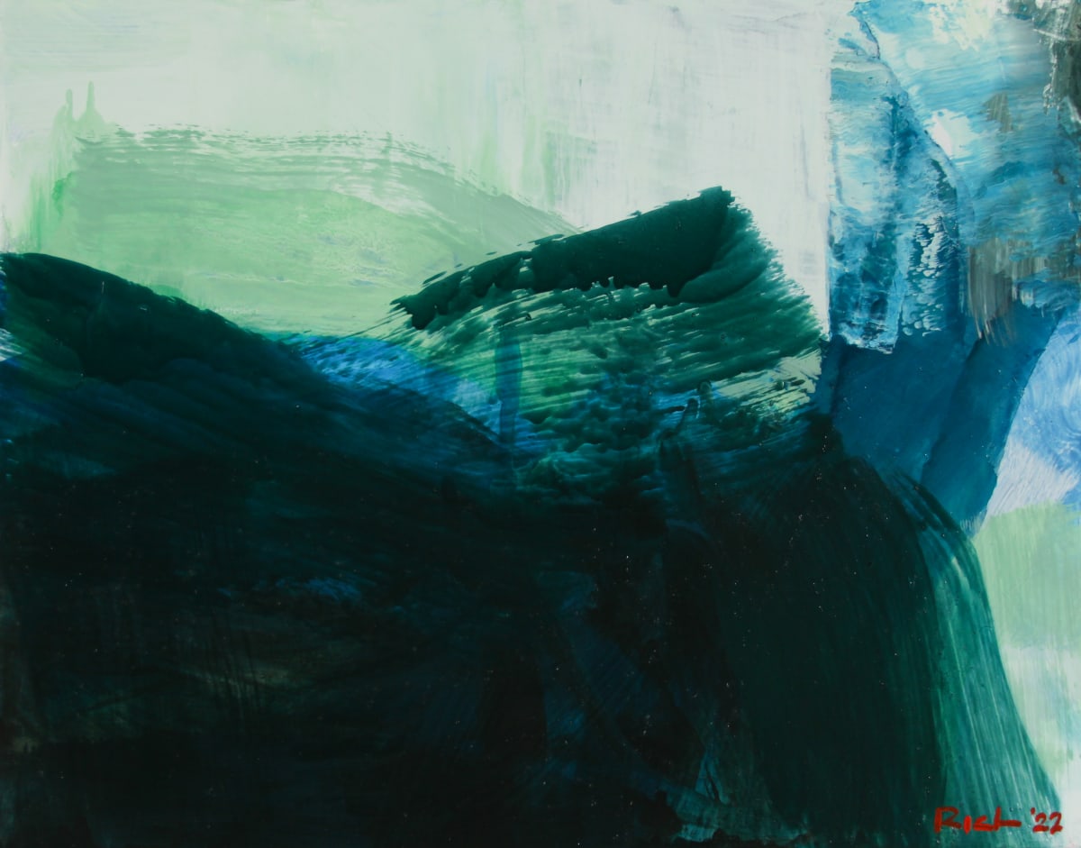 Teetering by Michael Rich  Image: Teetering, 2022 oil on panel, 11 x 14 in