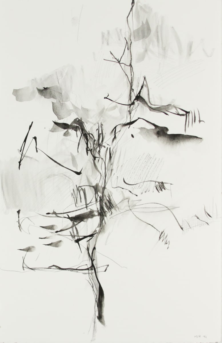 Ziggy's Tree I by Michael Rich  Image: Ziggy's Tree I, 2021, mixed media on paper, 20 x 13 in