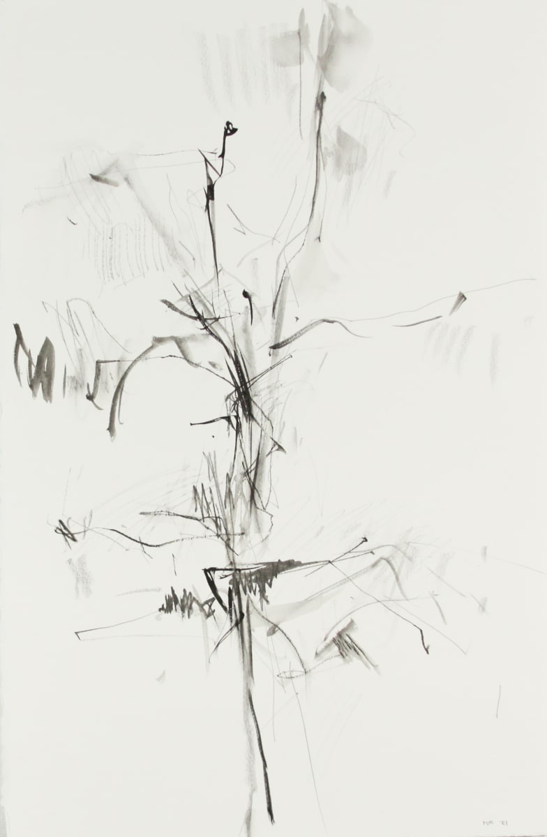 Ziggy's Tree III by Michael Rich  Image: Ziggy's Tree III, 2021, mixed media on paper, 20 x 13 in