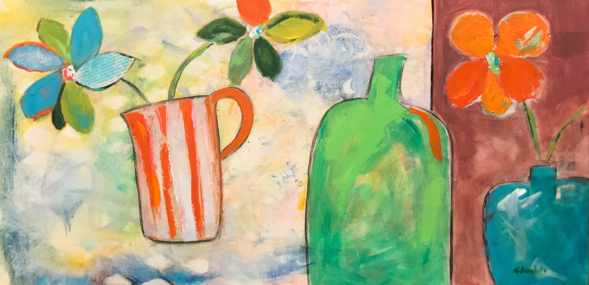 Green Jar and Friends by Nancy Junkin 