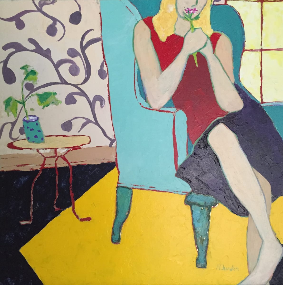 THE TURQUOISE CHAIR by Nancy Junkin 