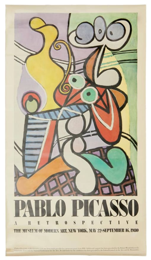 Pablo Picasso Retrospective MOMA 1980 Large Poster by Pablo Picasso 