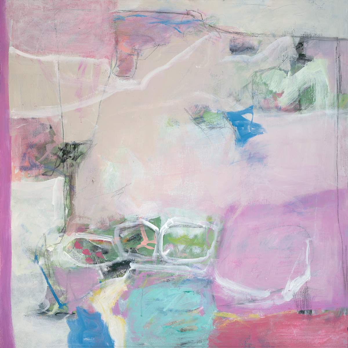 Rocky Watery Edge (Pushing Through) by Valerie Corvin 
