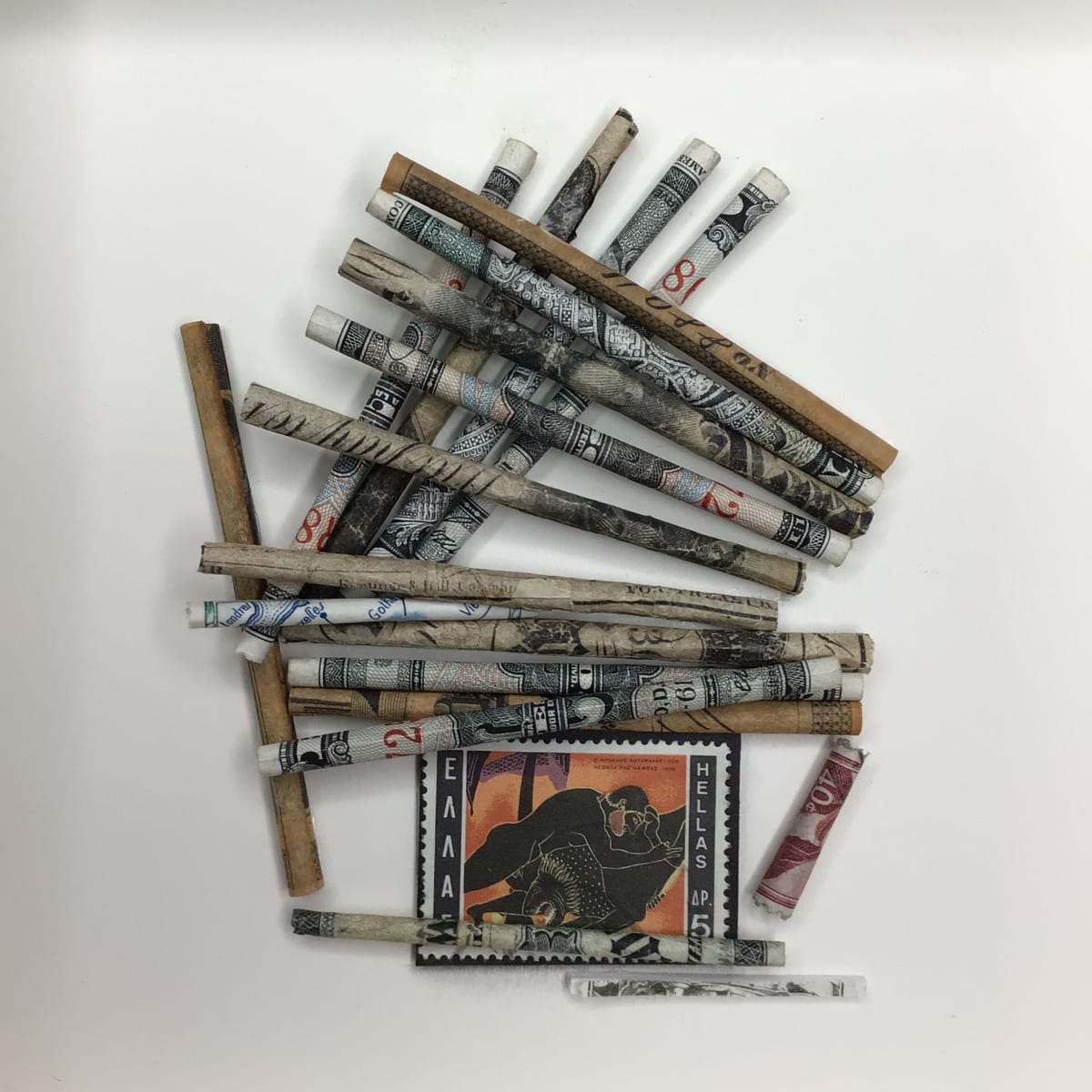 Greek Stamp with Currency 