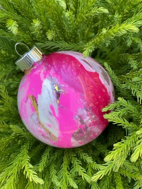 Celebration Collection #9  Image: bright hot pinks, gold, white, and sparkles all around with little peek a boo windows to gaze through  